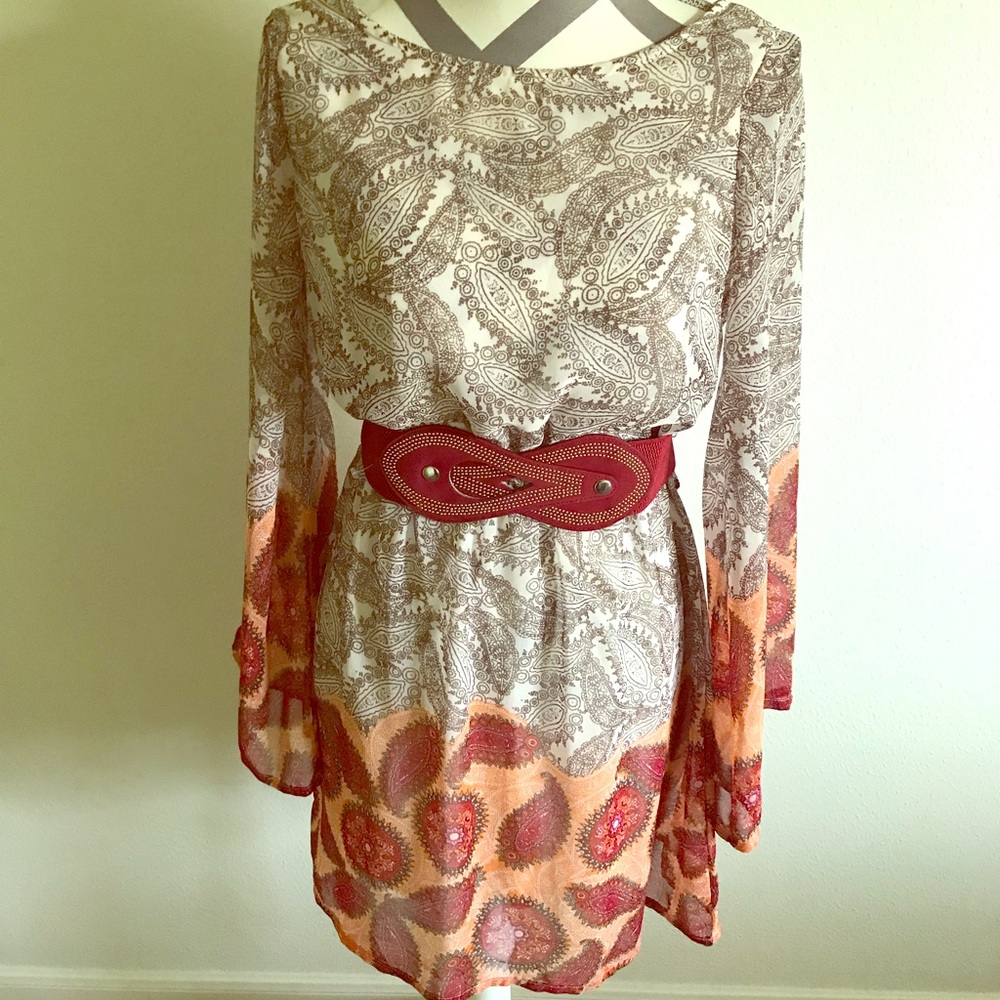 Paisley print dress